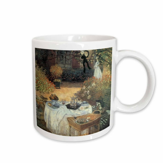 3drose, Le Dejeuner by Claude Monet, 1873 Luncheon in the Garden, 11oz Mug