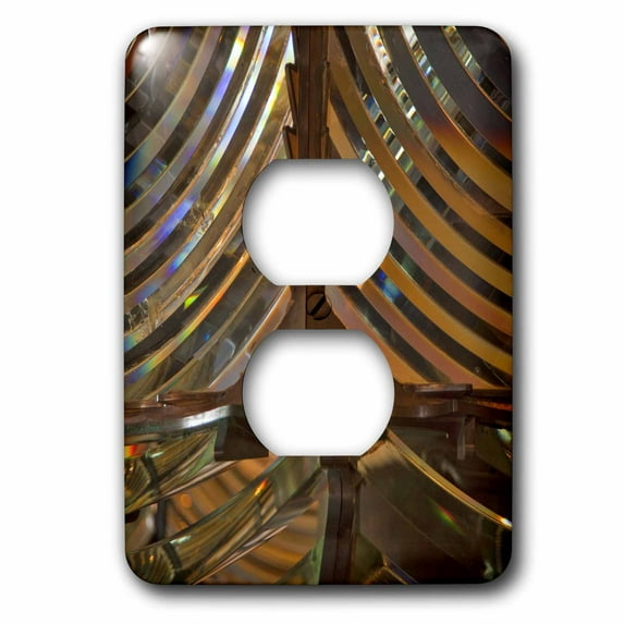3dRose, Lens of Farallon Island lighthouse, California - US05 CHA0077 - Chuck Haney, 2 plug outlet cover