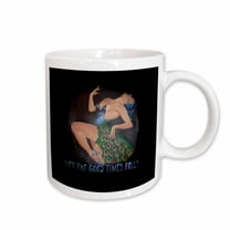 3drose, Let the Good Times Roll Mardi Gras Greeting Woman in a Peacock Costume, 11oz Mug