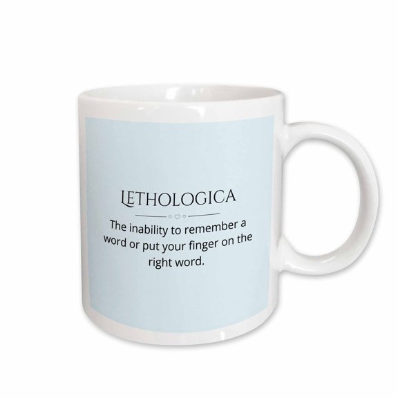 3drose, Lethologica and Its Meaning Typography, 15oz Mug