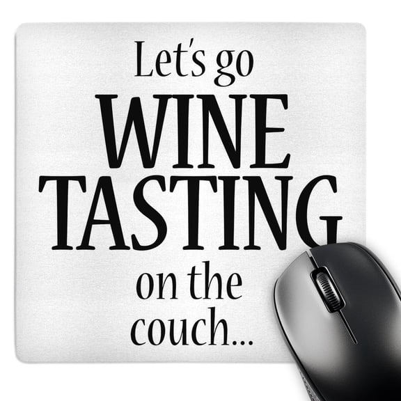 3dRose, Lets go wine tasting on the couch, MousePad