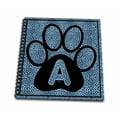 thumbnail image 1 of 3dRose, Letter A Blue Cheetah Print Cat Paw, Memory Book 12 x 12 inch, 1 of 1
