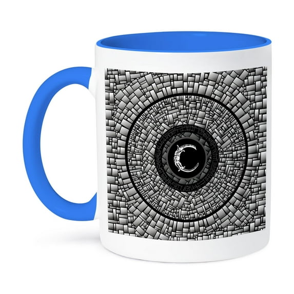 3dRose, Letter C- Crazy Paving Monogram in Grayscale with White Initial ...