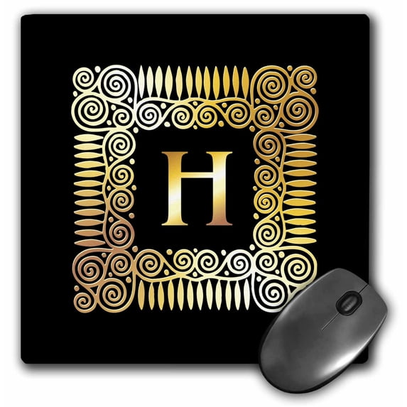 3dRose, Letter H- Image of Spirals Forming a Square- not metal foil ...