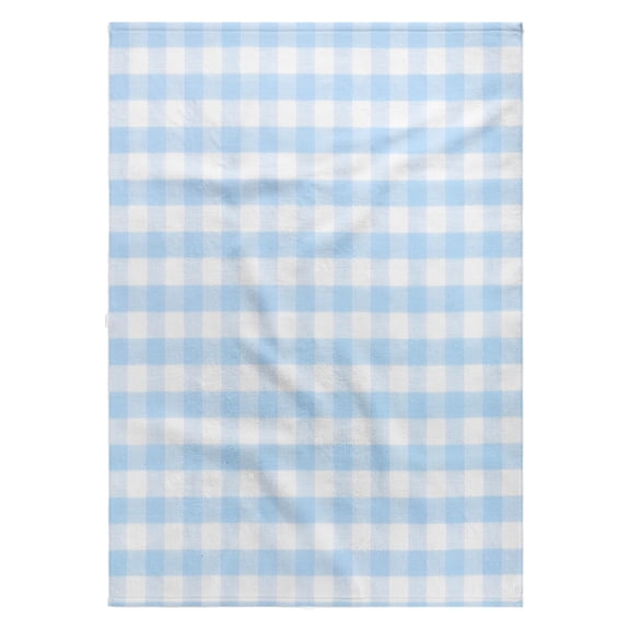 3dRose, Light Blue and white Gingham pattern - pretty country rustic kitchen dining cute checkered checked, 22x30 Bath Hand Pool Towel