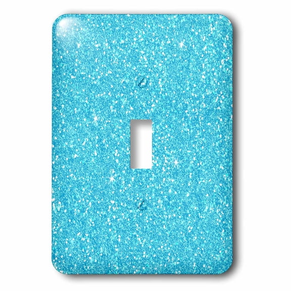 3dRose, Light Blue with White Glittery Looking Pattern, single toggle switch