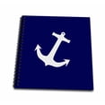 thumbnail image 1 of 3dRose, Light Gray Boat Anchor On Navy Blue, Memory Book 12 x 12 inch, 1 of 1