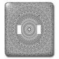 thumbnail image 1 of 3dRose, Light Grey Floral Mandala - abstract bohemian design, double toggle switch, 1 of 1