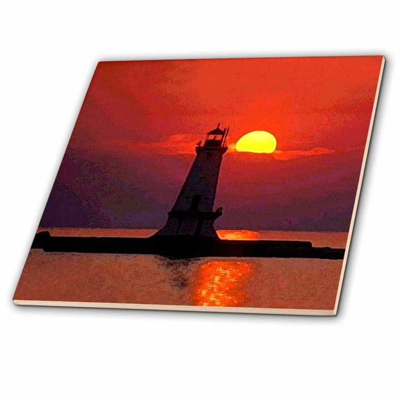 3dRose, Light House, 4 Inch Ceramic Tile