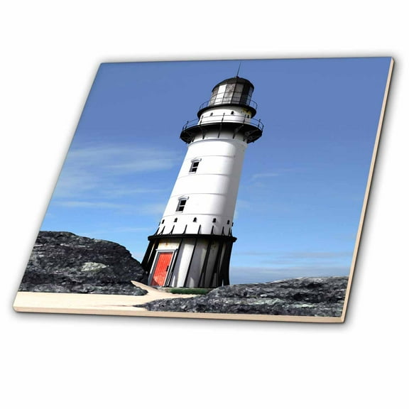3dRose, Light House, 4 Inch Ceramic Tile