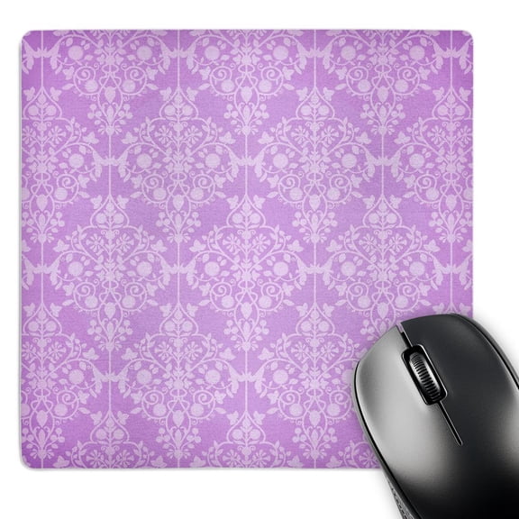 3dRose, Light Purple Damask, MousePad