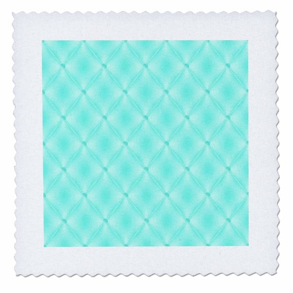 3dRose, Light Turquoise Quilted Diamond Pattern, 10x10 inch quilt square