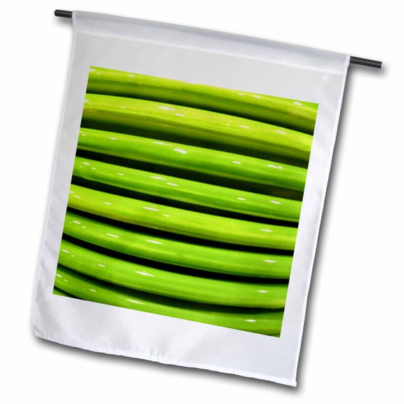 3dRose, Lime Curves, 12 x 18 inch Garden Flag