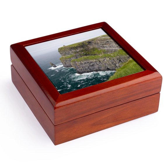 3dRose, Limerick, Ireland, Cliffs of Moher, Atlantic Ocean - EU15 MWR0006 - Micah Wright, Jewelry Box 5.5x5.5 inch with 4 inch tile
