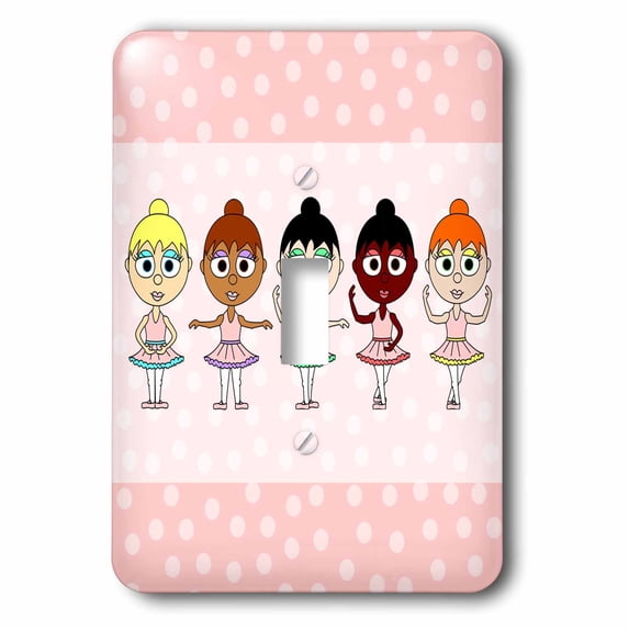 3dRose, Little Ballerina – Ballet Positions, single toggle switch