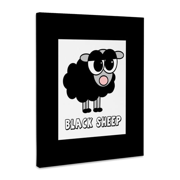 3dRose, Little Black Sheep Design, Museum Grade Canvas Wrap 8x10