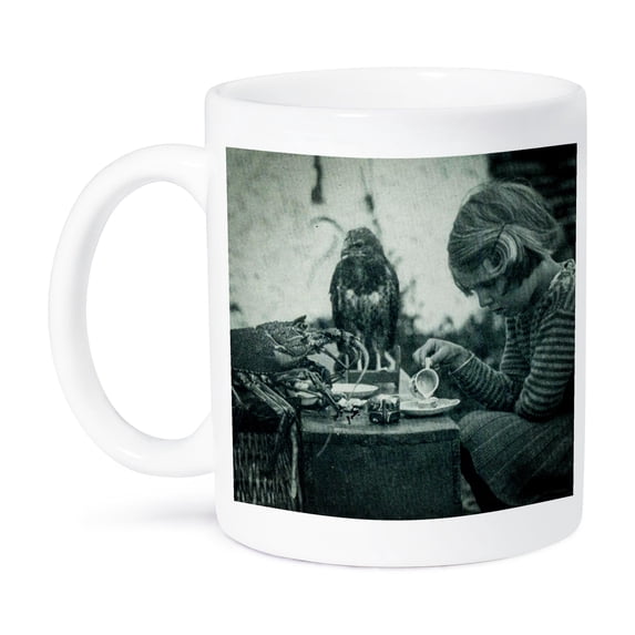 3dRose, Little Girl Playing Chess With a Lobster and a Hawk Vintage 1930s, 11oz Mug