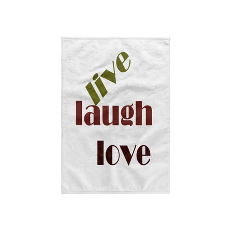 3dRose, Live Laugh Love, 15x22 Hand Towel