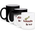 thumbnail image 1 of 3dRose Live Laugh Love Two Tone Mug, 11 oz, Black, 1 of 8