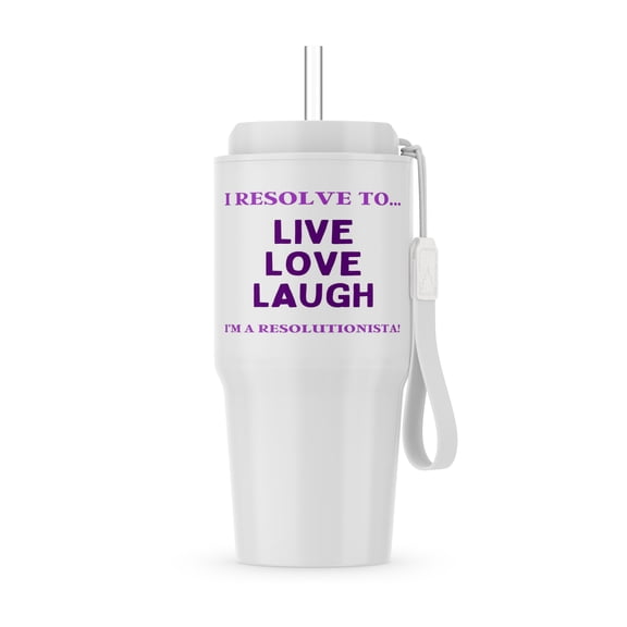 3dRose, Live Love Laugh I Am A Resolutionista New Year Resolution, 20oz Tumbler