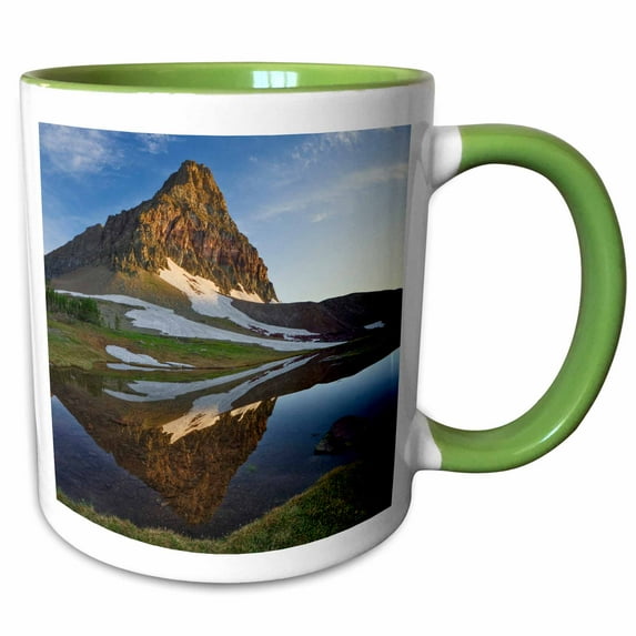 3drose, Logan Pass, Glacier National Park, Montana - Us27 Aje0064 - Adam Jones, 11oz Two-tone Green Mug