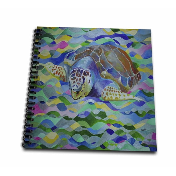 3dRose, Loggerhead Turtle - world turtle day, loggerhead sea turtle, caretta caretta, loggerhead, turtle, Memory Book 12 x 12 inch