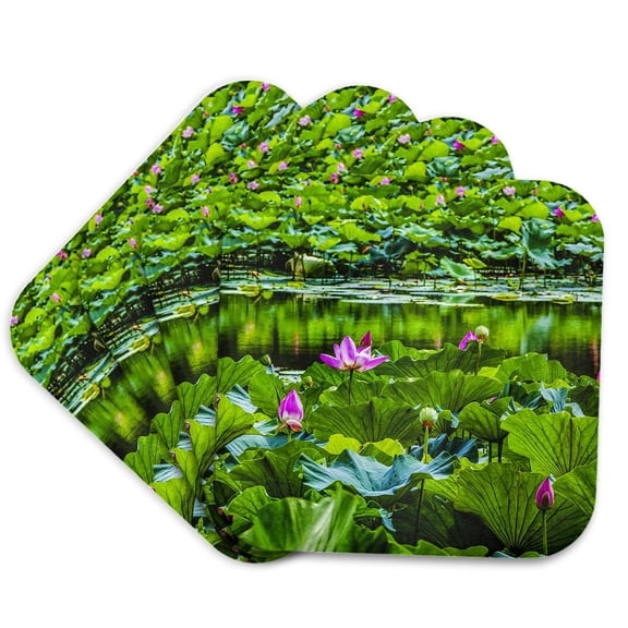 3drose, Lotus Garden, Summer Palace, Beijing, China., Set of 4 Coasters - Soft