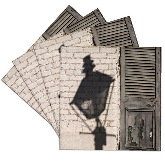 3dRose, Louisiana, New Orleans, French Quarter street lamp - US19 BJA0007 - Jaynes Gallery, Set of 4 Ceramic Tile Coasters