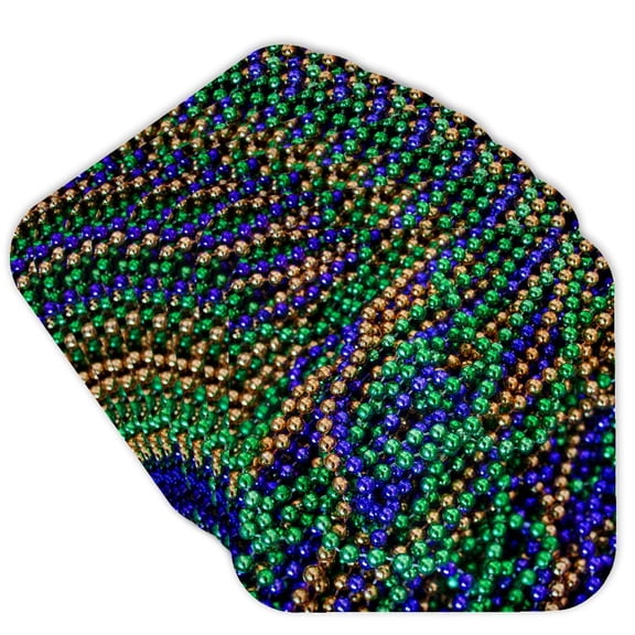3drose, Louisiana, New Orleans, Market, Mardi Gras Beads - Us19 Wbi0184 - Walter Bibikow, Set of 8 Coasters - Soft