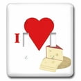 thumbnail image 1 of 3dRose, Love Cheese, double toggle switch, 1 of 1
