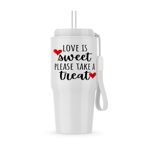 Love Is Sweet Please Take A Treat Wedding Gift Honeymoon And Bridal Shower Gift, 20oz Tumbler