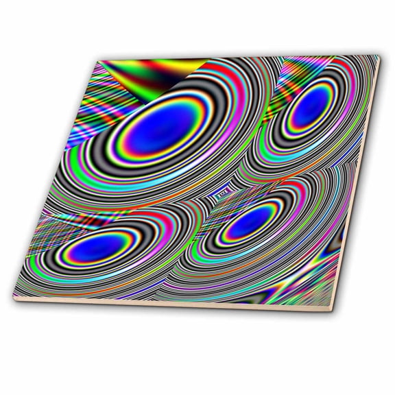 3dRose, Love That Rock Music Abstract by Angelandspot, 4 Inch Ceramic Tile