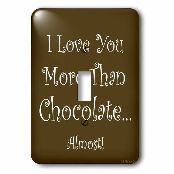 3dRose, Love You More Than Chocolate, single toggle switch
