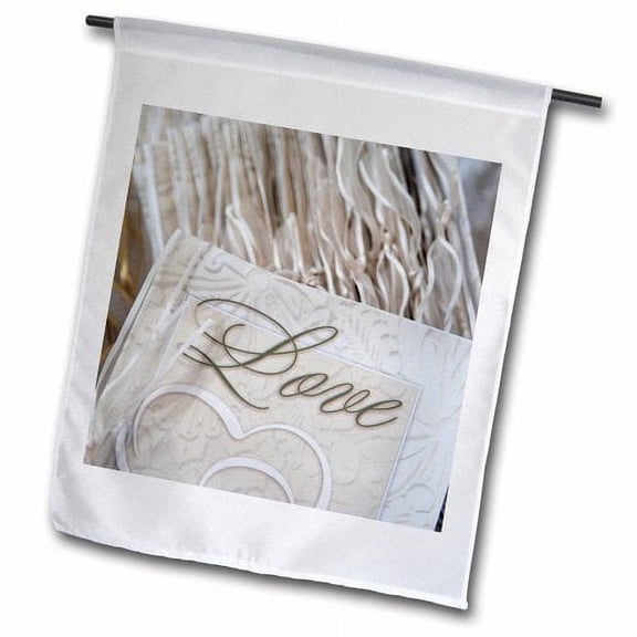 3dRose, Love, wedding ceremony program cover - LI05 JEN0004 - Jim Engelbrecht, 18 x 27 inch Garden Flag