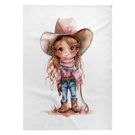 3dRose, Lovely girl, cowgirl in cowboy hat and boots. Funny western cool gift, 22x30 Bath Hand Pool Towel