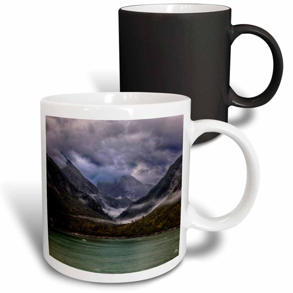 3drose, Low Flying Clouds in the Valley in Alaska, 11oz Magic Transforming Mug