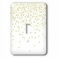 thumbnail image 1 of 3dRose, Luxury Chic and Trendy Faux Gold Glitter Confetti Hearts on White, single toggle switch, 1 of 1