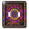 thumbnail image 1 of 3dRose MANDALA 3 psychedellic buddhism hinduism purple yellow red NewAge fractal mandala multicoloured - Double Toggle Switch (lsp_23498_2), 1 of 1