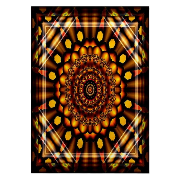 3dRose, MANDALA mandala zen InnerBalance harmony gold yellow sun energy glowing chakra meditation NewAge , 22x30 Bath Hand Pool Towel
