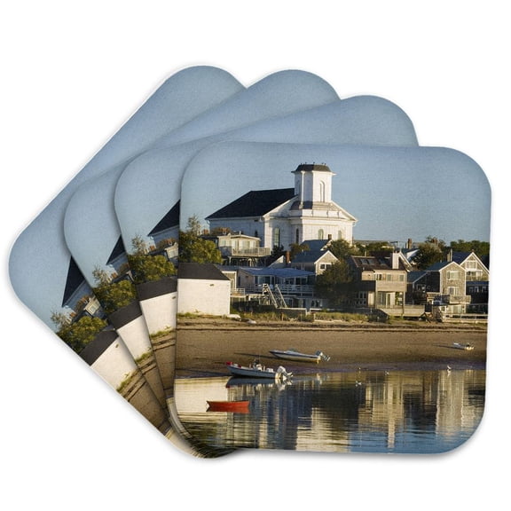 3drose, Massachusetts, Cape Cod Provincetown - Us22 Wbi0471 - Walter Bibikow, Set of 4 Coasters - Soft