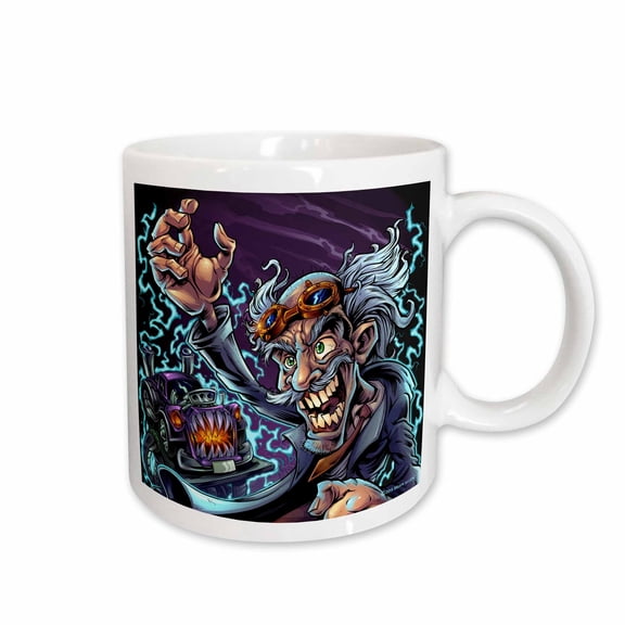 3drose, Mad Scientist with a Mad Car, 15oz Mug