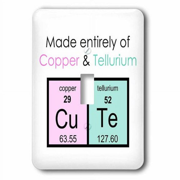 3dRose, Made entirely of Copper and Tellurium - CuTe fun funny science humor, single toggle switch