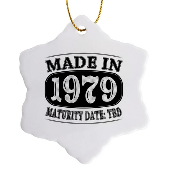 3drose, Made in 1979 - Maturity Date Tdb, 3 inch Snowflake Porcelain Ornament