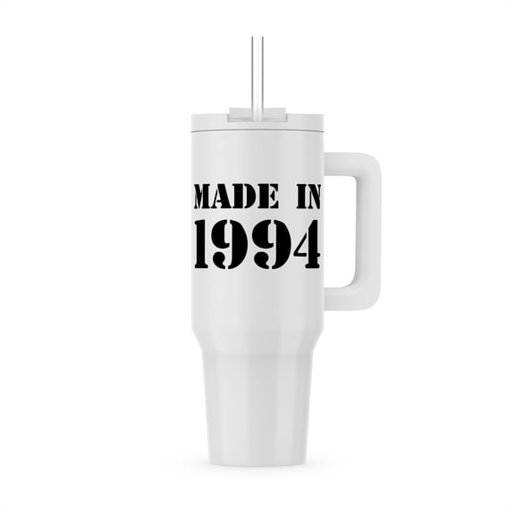 3dRose, Made in 1994 - funny birthday birth year text - fun black bday stamp with year you were born - humor, 30oz Tumbler