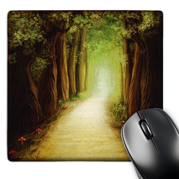3dRose, Magic Dark Forest Road, MousePad