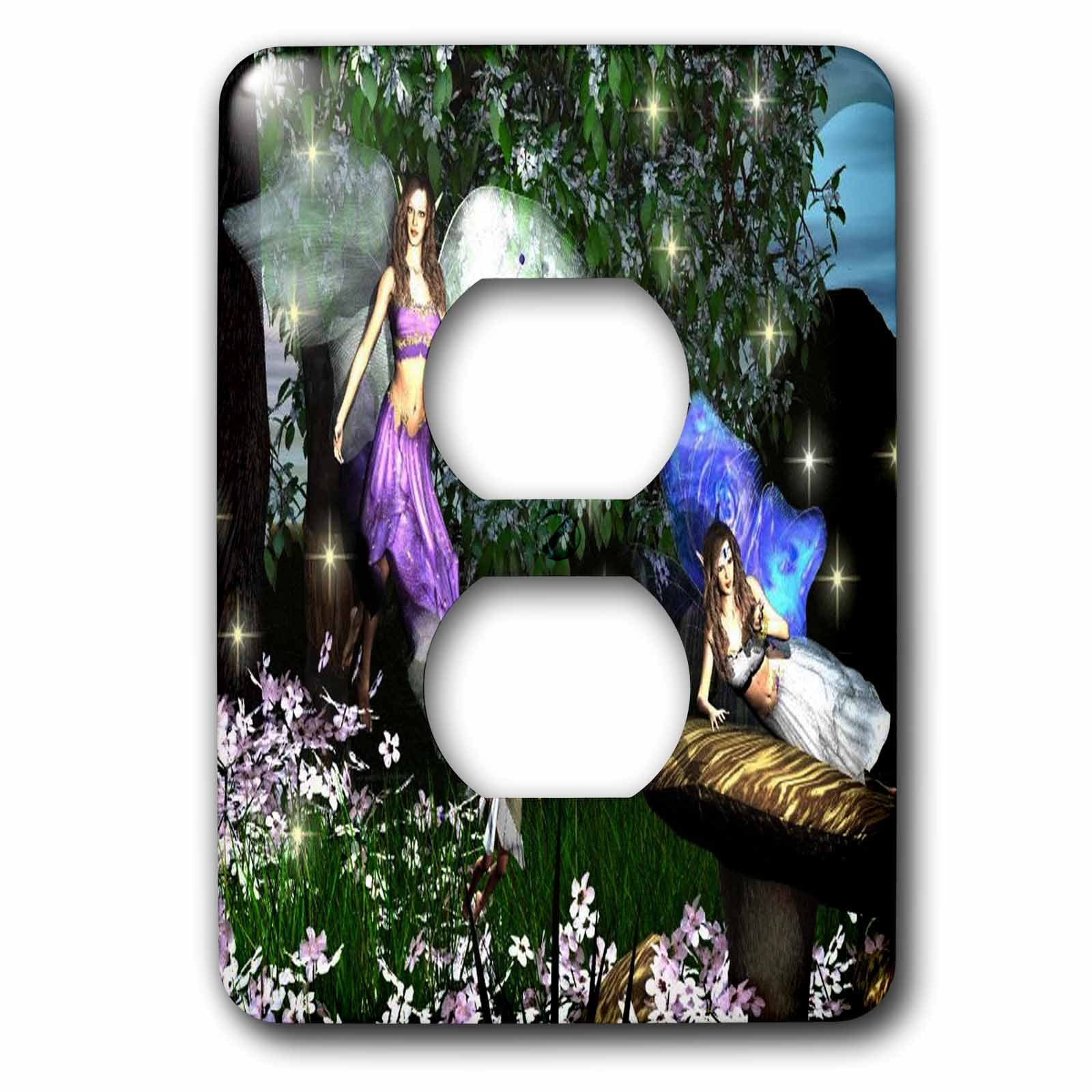 3dRose, Magic of Three Sisters Three Fairies, 2 plug outlet cover