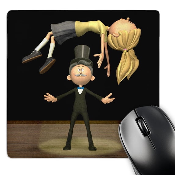 3dRose, Magician levitating a woman in the air, MousePad