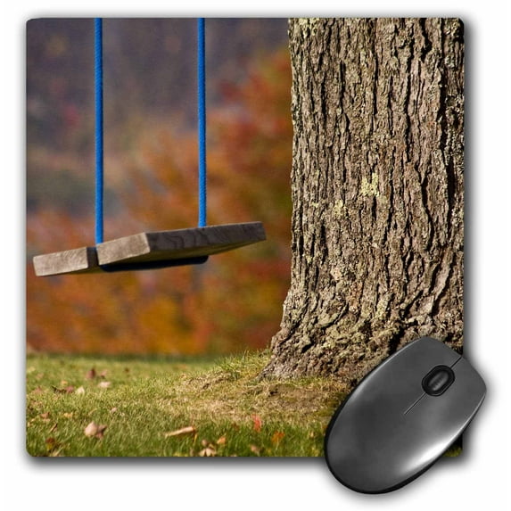 3dRose, Maine, Bethel. Wooden swing hangs from a tree - US20 BJA0016 - Jaynes Gallery, MousePad
