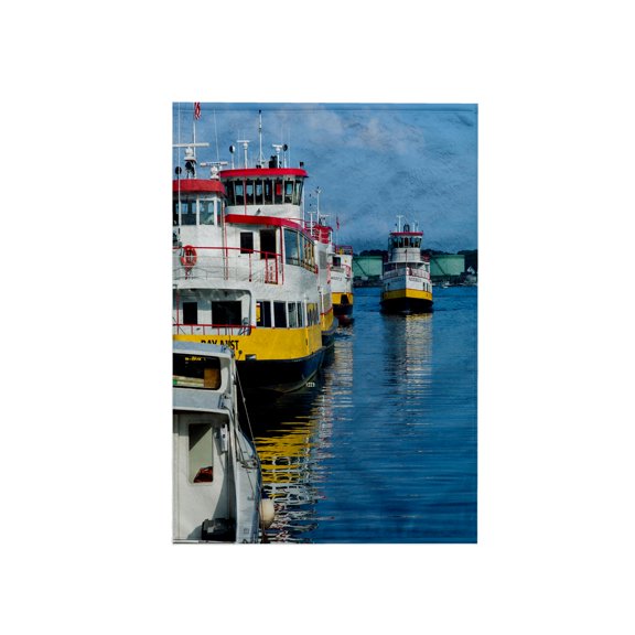 3dRose, Maine, Portland, Portland waterfront, Casco Bay ferries, 15x22 Hand Towel