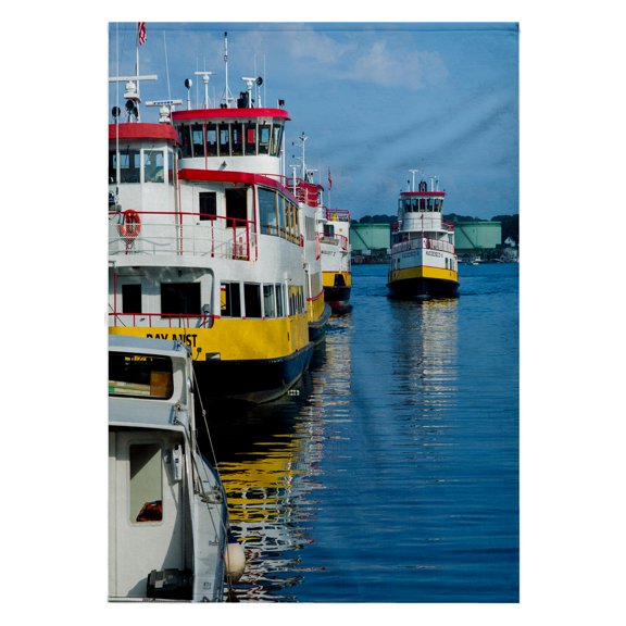 3dRose, Maine, Portland, Portland waterfront, Casco Bay ferries, 22x30 Bath Hand Pool Towel